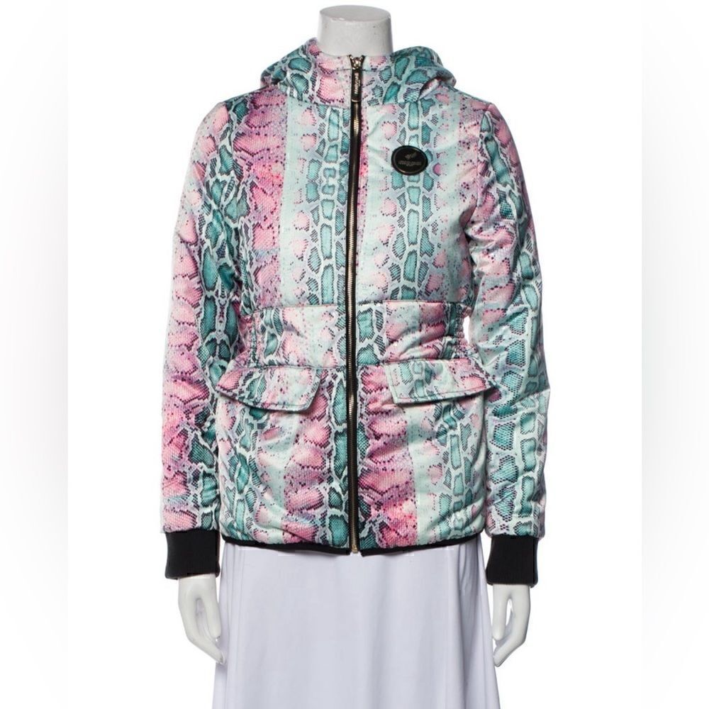 Roberto Cavalli Sport Evening Pink Animal Print Jacket
